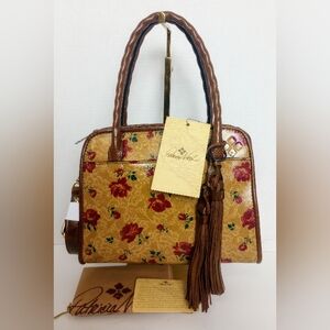 NWT Patricia Nash Paris leather crossbody satchel, Western Lace